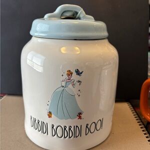 Rae Dunn Disney Cinderella Bibbidi Bobbidi Boo Large Cannister